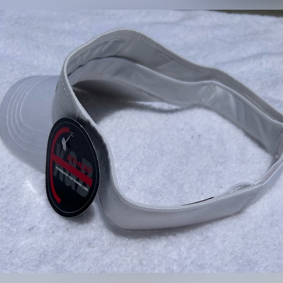 White Sun Visor Tennis Visor Hat With New York Logo - Picture 9 of 9